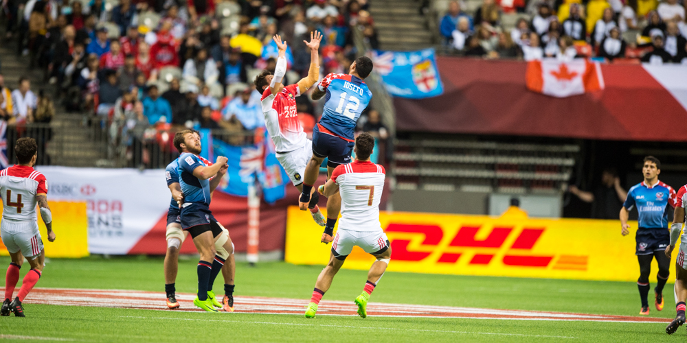 USA Men's rugby team at the Canada 7s March 11 2017. David Barpal photo.