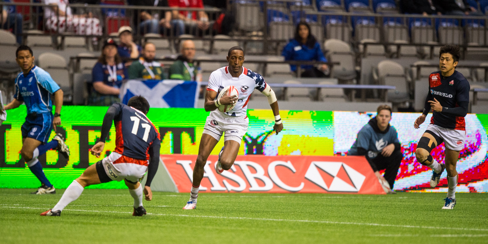 USA Men's rugby team at the Canada 7s March 11 2017. David Barpal photo.