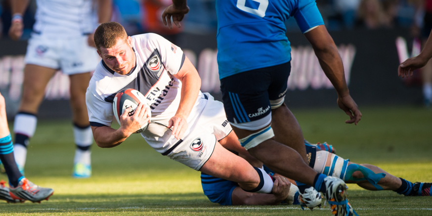 James Hilterbrand in action for the USA rugby team in 2016. David Barpal for Goff Rugby Report photo.