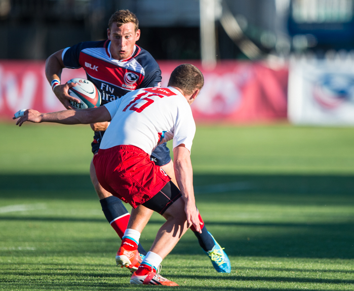 Will Holder in action for the USA rugby team in 2016. David Barpal for Goff Rugby Report photo.