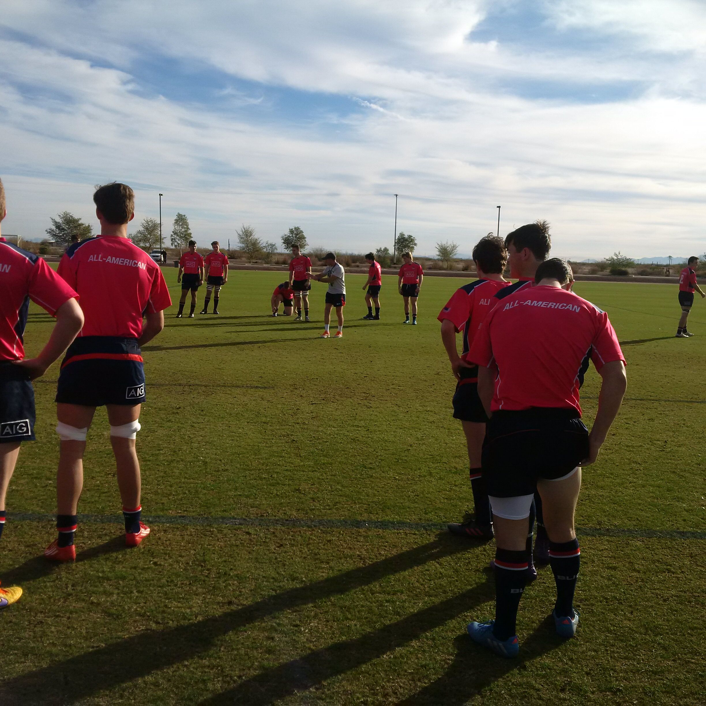 HS All American rugby team in 2017 winter camp.