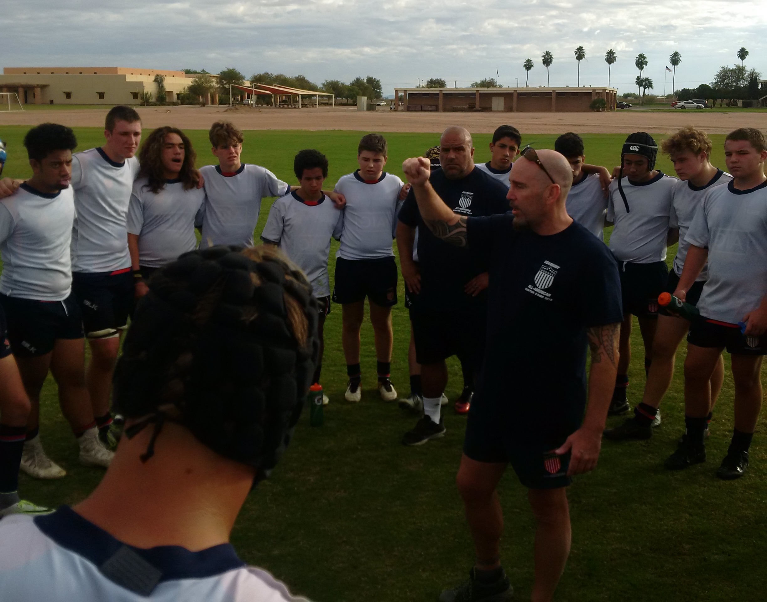 HS All American rugby team in 2017 winter camp.