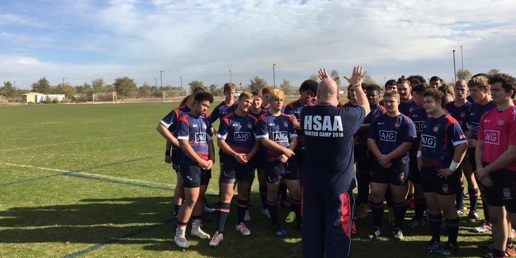 HS All American rugby team in 2017 winter camp.