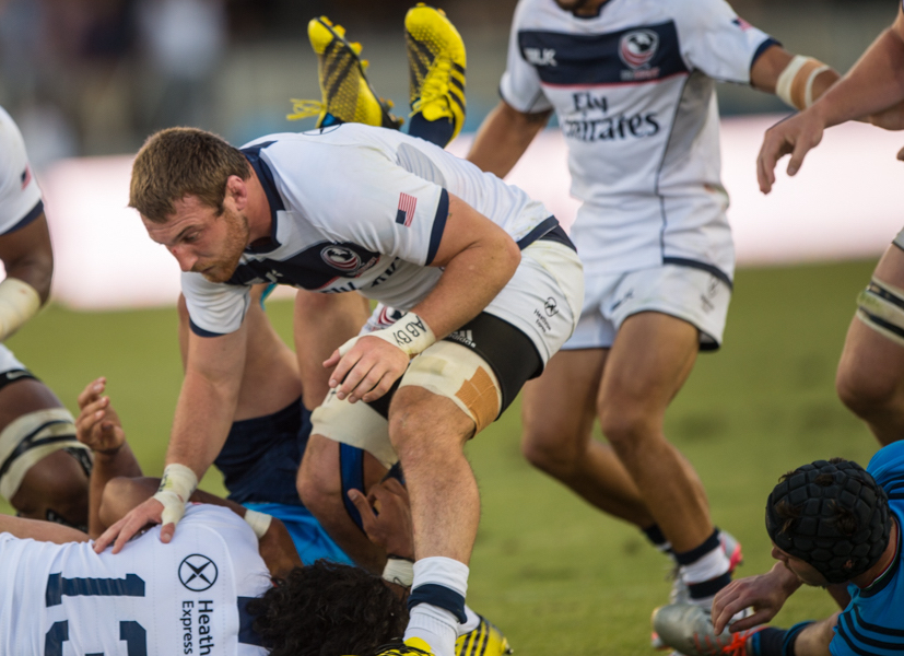Tony Lamborn in action for the USA rugby team in 2016. David Barpal for Goff Rugby Report photo.