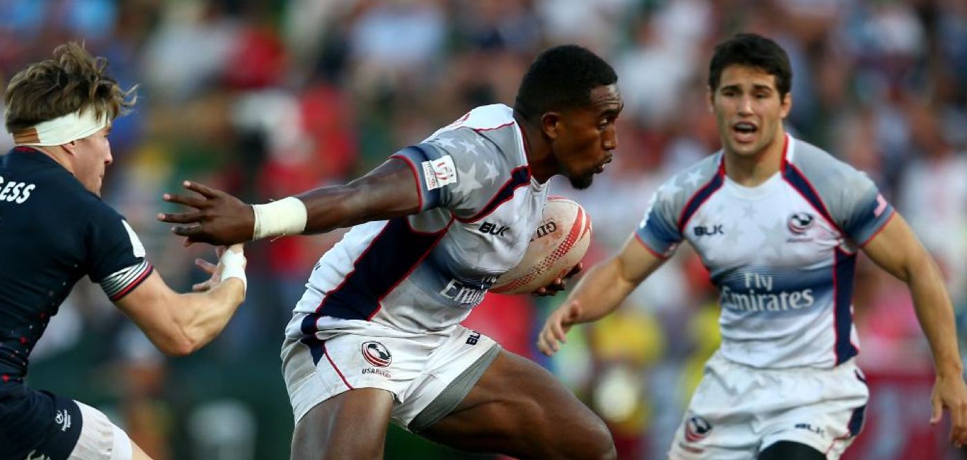 Matai Leuta in action for the USA rugby team in 2015. David Barpal for Goff Rugby Report photo.