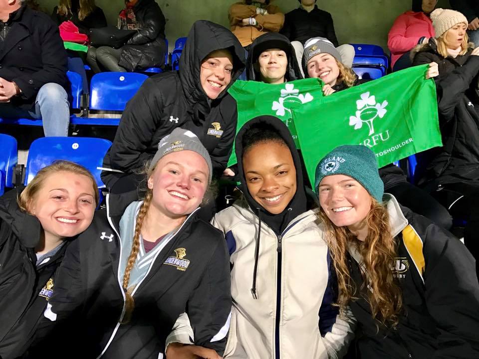 Lindenwood University women's rugby on tour in Ireland with Irish Rugby Tours.