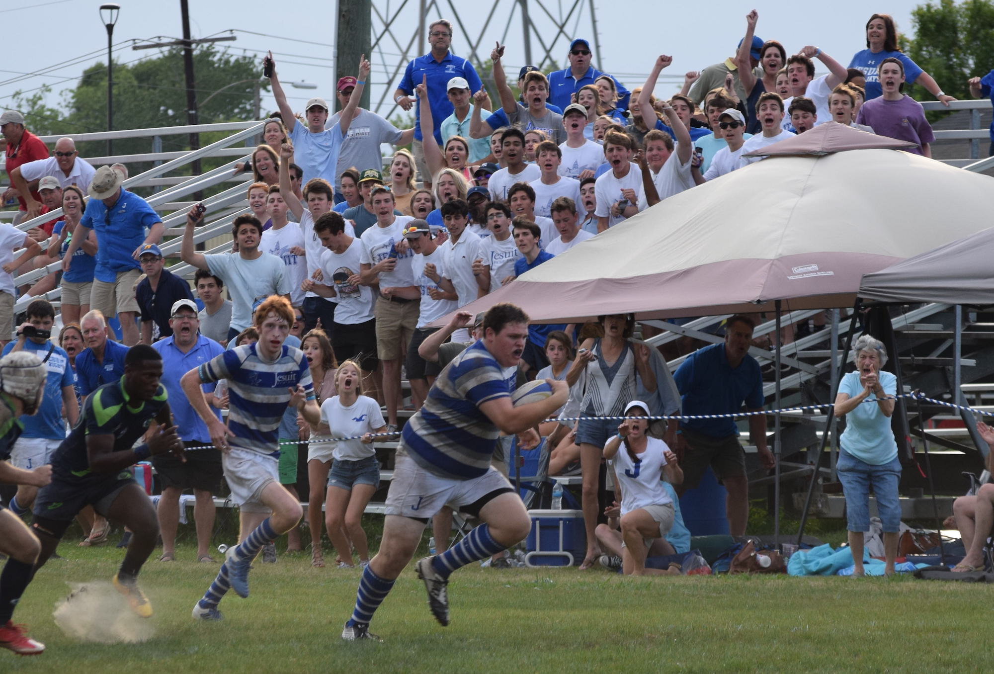 Louisiana State HS Rugby Final 2017. Jesuit Blue Jays v Bayou Hurricanes. Hudson Ellis photo.