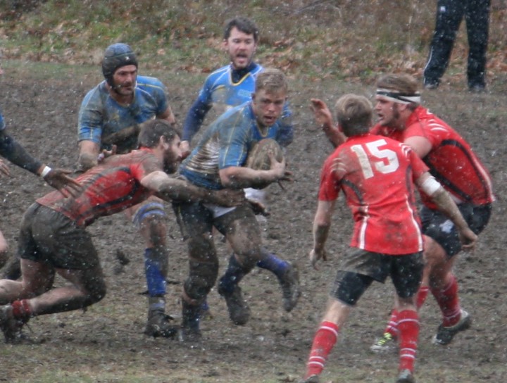 Notre Dame College v Cincinnati November 20 in the mud in Pittsburgh.