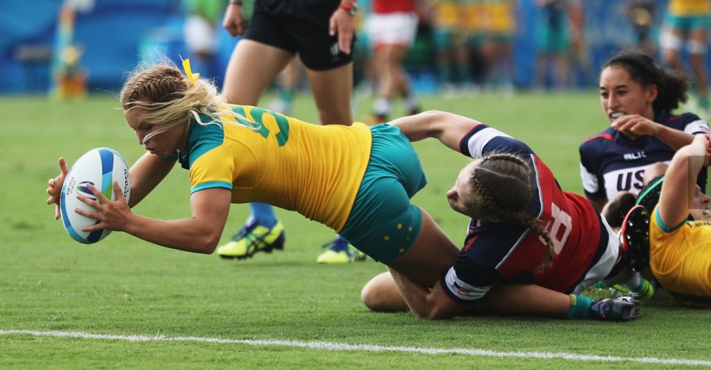 USA v Australia Women Rugby 7s Olympics 2016