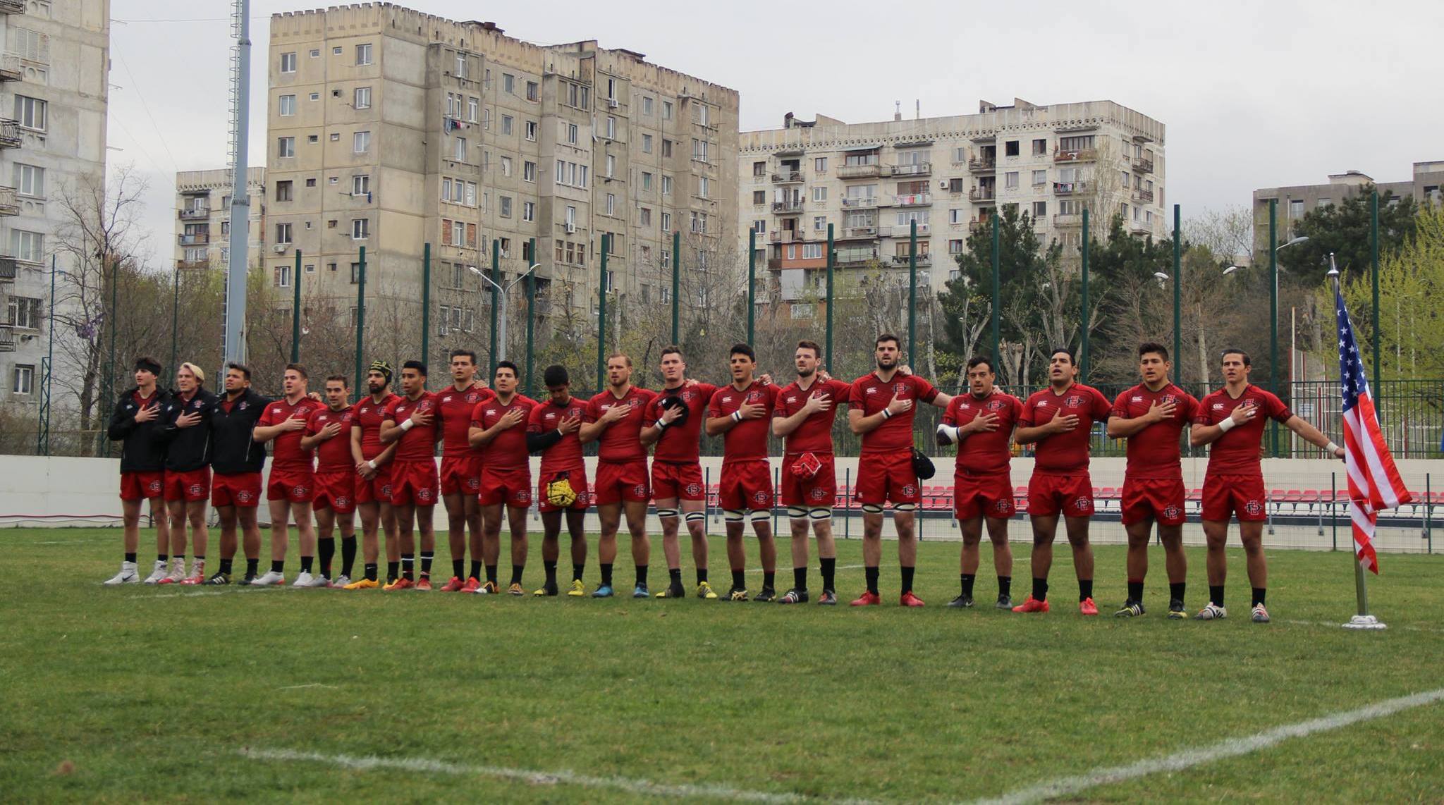 San Diego State University rugby in Tbilisi March-April 2017.