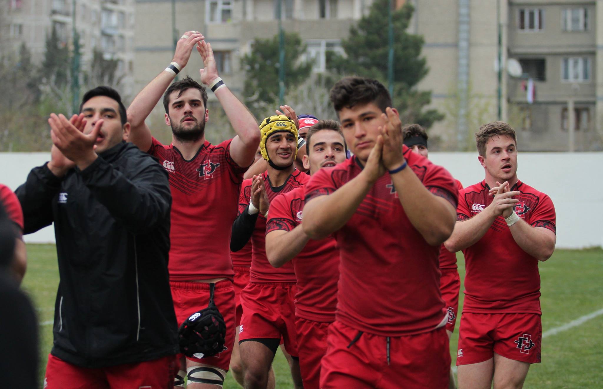 San Diego State University rugby in Tbilisi March-April 2017.