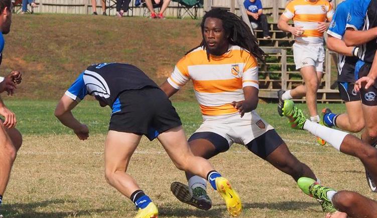 Josh Landon for the University of Tennessee Rugby team, 2016. Ann Leatherwood photo.