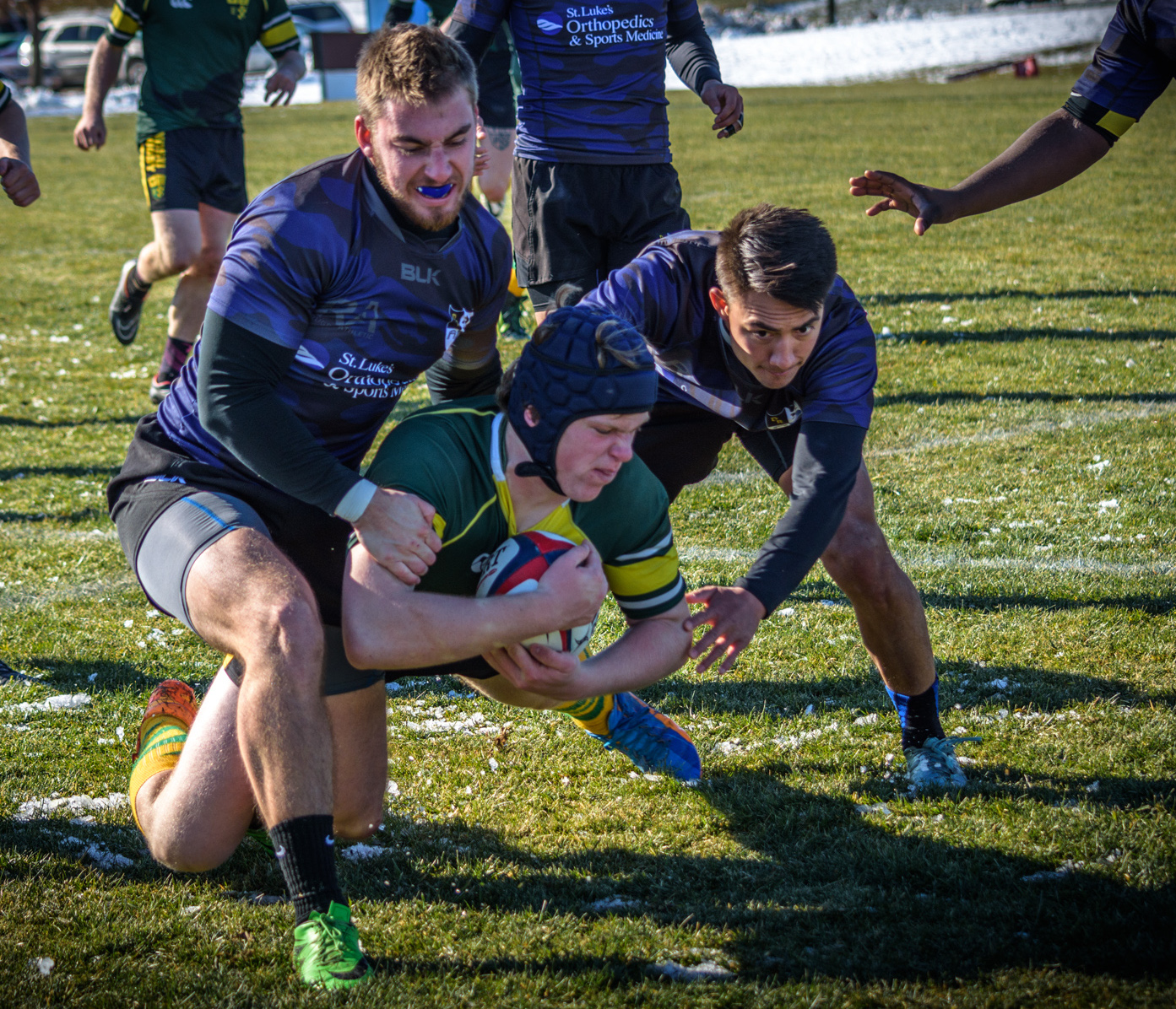 Minnesota-Duluth rugby in action during the fall 2016 Men's DII college playoffs. Nemuel-Nyangaresi photo.