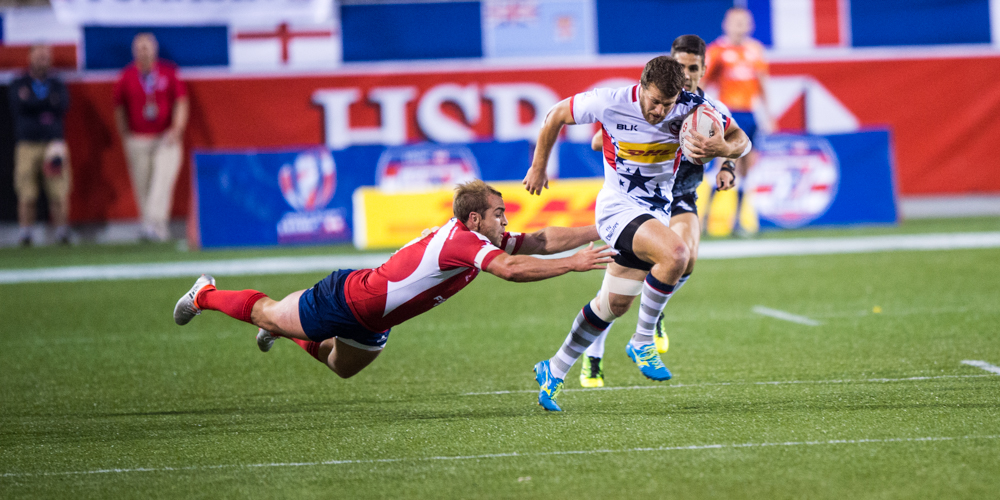 USA Men's Rugby Team in action at the 2017 USA 7s. David Barpal photo for Goff Rugby Report.