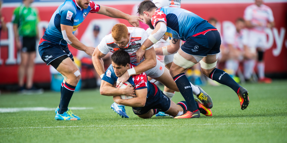 USA Men's Rugby Team in action at the 2017 USA 7s. David Barpal photo for Goff Rugby Report.