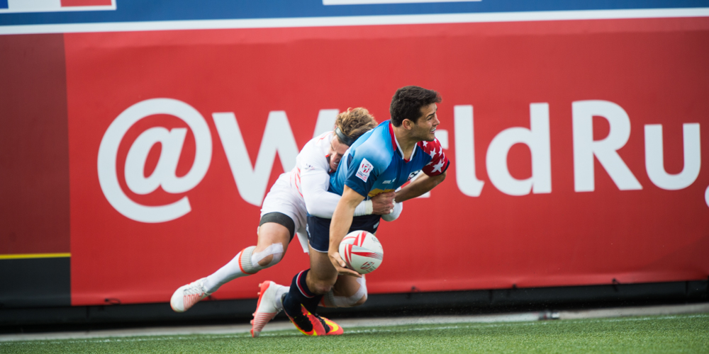 USA Men's Rugby Team in action at the 2017 USA 7s. David Barpal photo for Goff Rugby Report.