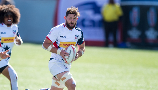 USA 7s rugby team at the 2017 USA 7s in Las Vegas. David Barpal photo.