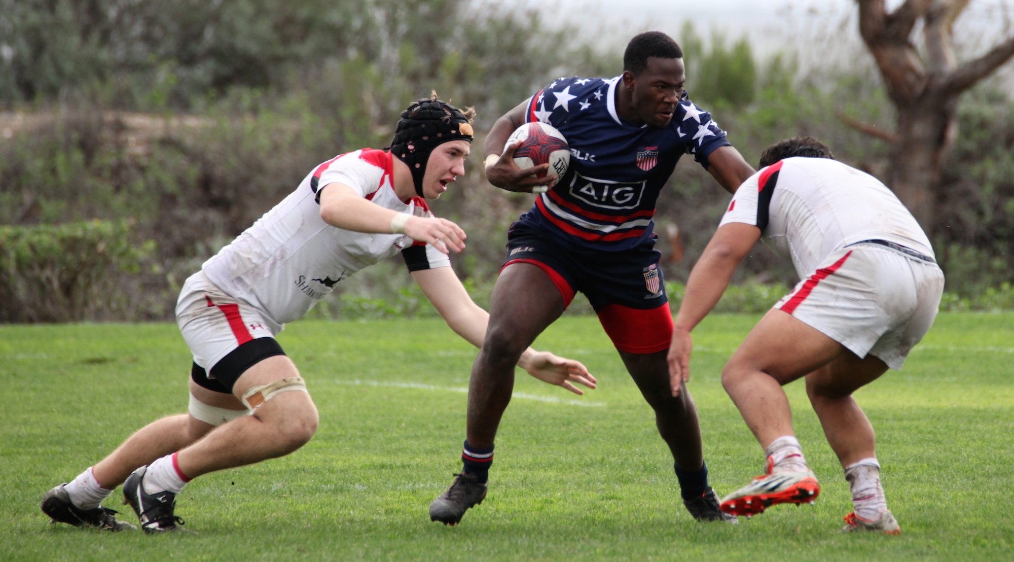 Calvin Gentry for the USA U19s rugby team in 2017. Ed Petersen photo.
