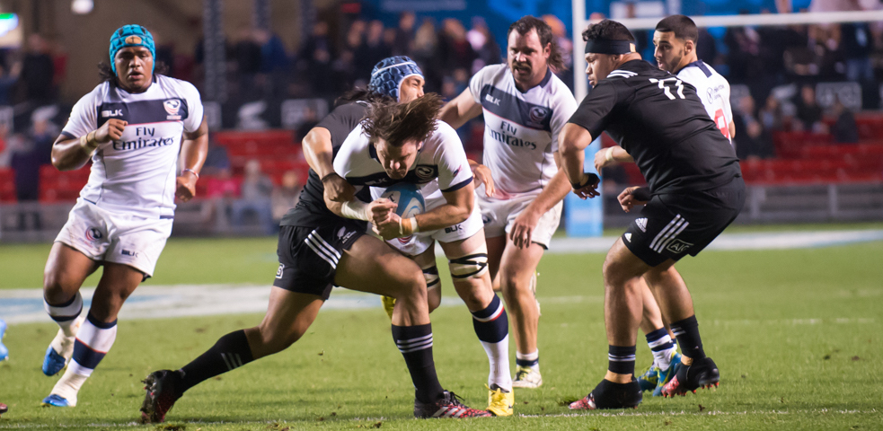 USA v Maori All Blacks rugby November 4 2016 at Toyota Park, Chicago. Photo David Barpal for Goff Rugby Report.
