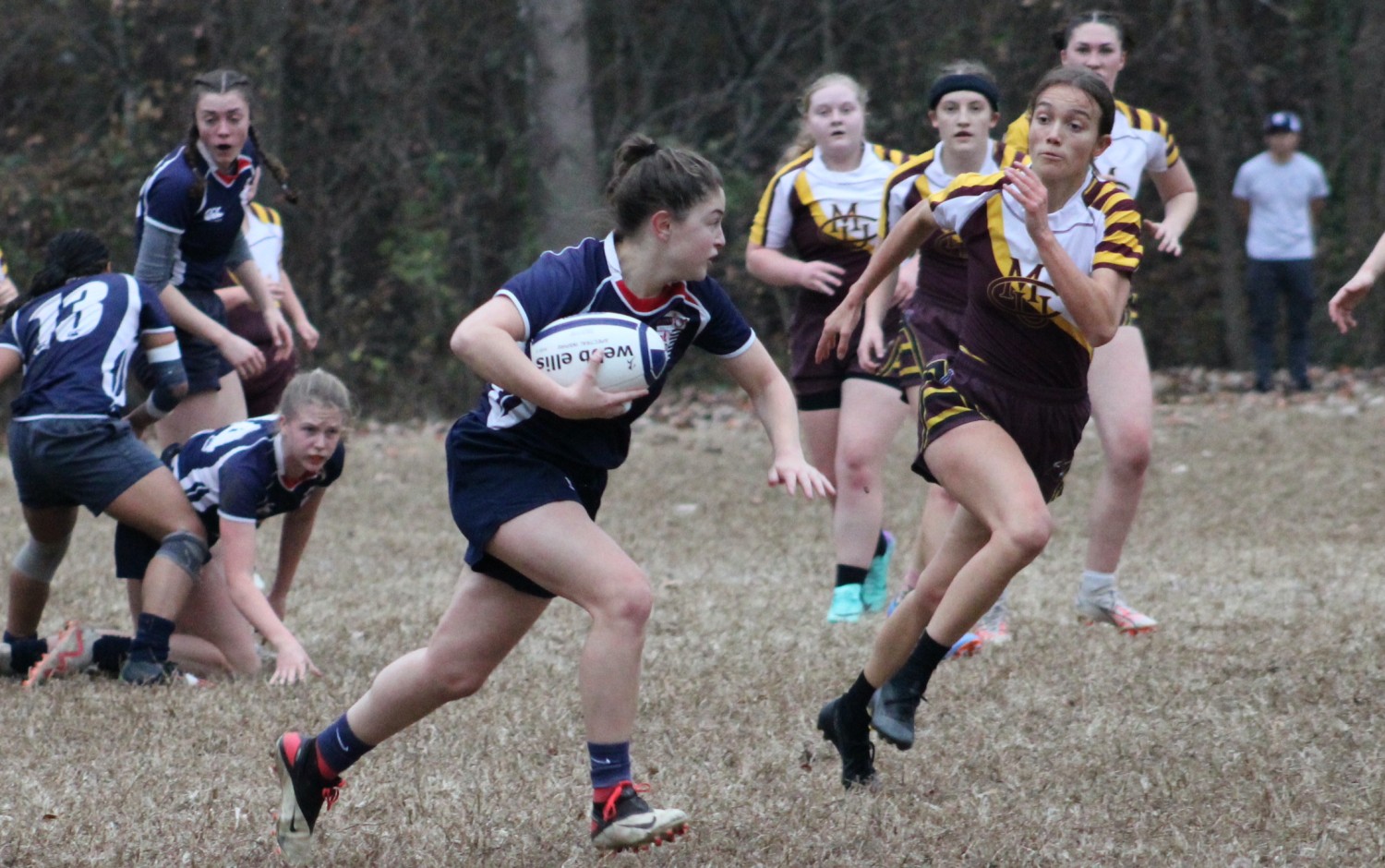 Colorado Mesa vs UConn in the 2023 CRAA Women D1 College semifinal. Alex Goff photo.