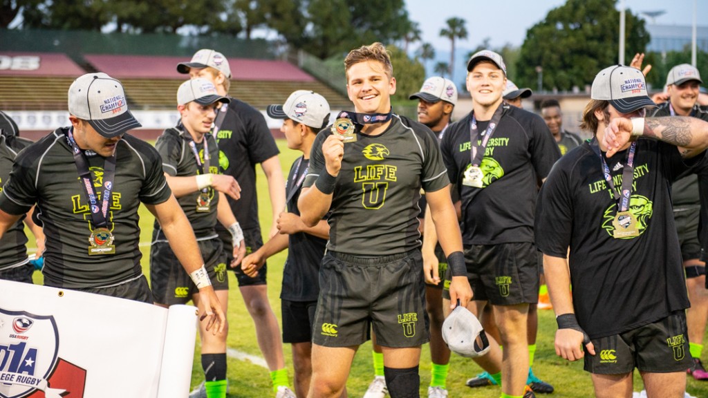 Conner Mooneyham with his D1A medal in 2019. David Barpal photo.