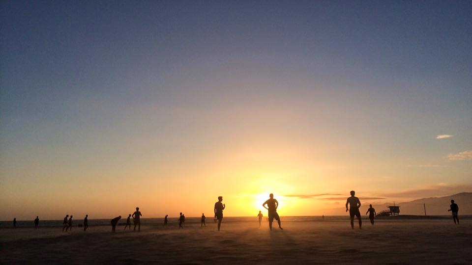 Beach Rugby at Manhattan Beach. Photo The Rugby Corner.