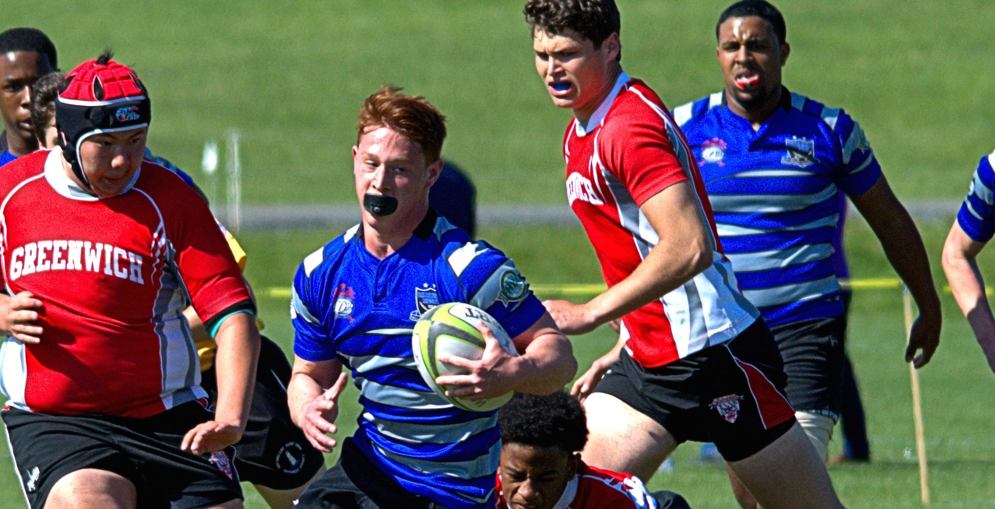 Fort Hunt v Greenwich in the 2016 Jesuit Rugby Classic semis. David Hughes photo.