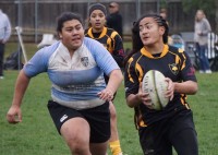 Sacramento's Malieti Haungatau chases down Danville center Mata Hingano.