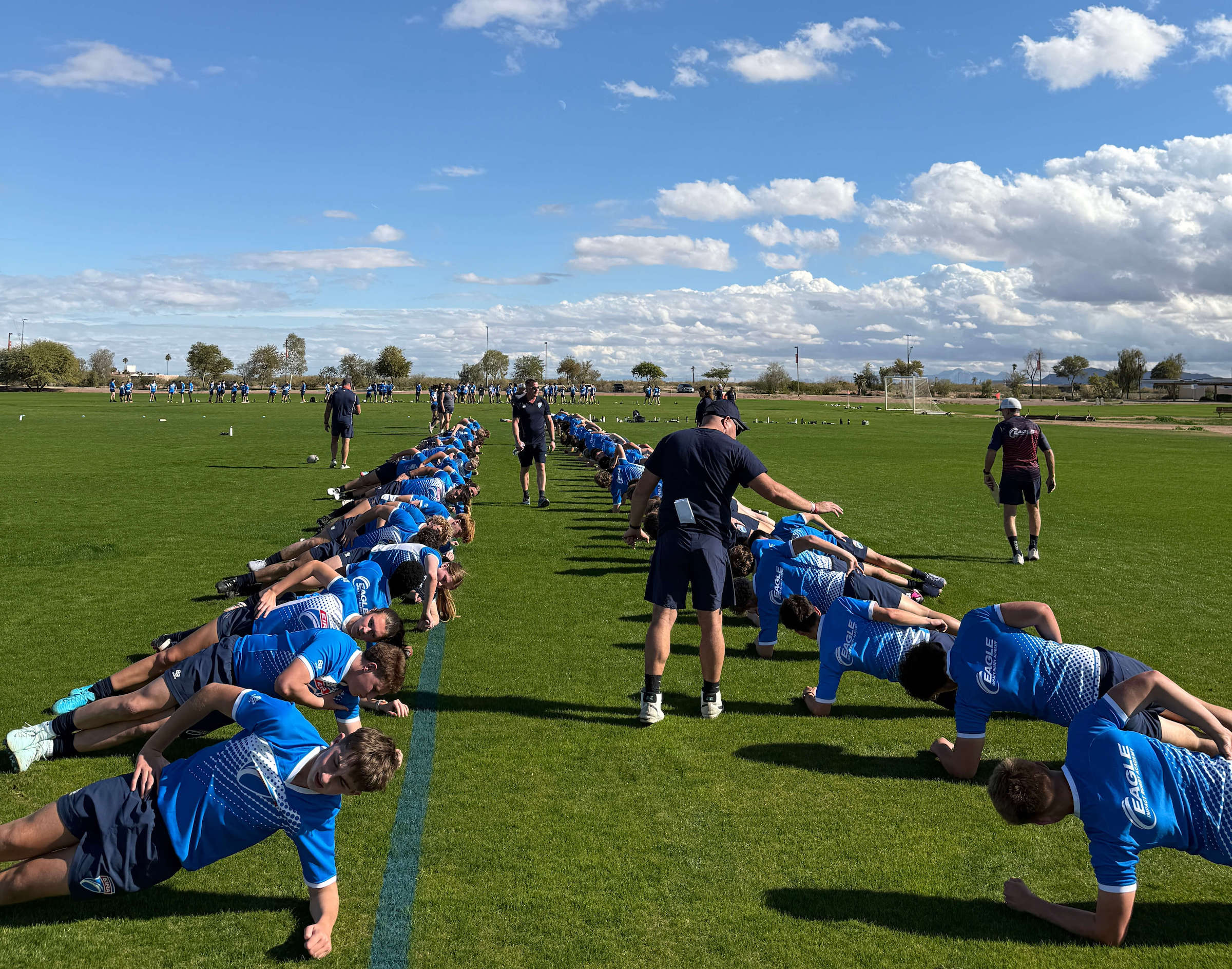Players go through their paces at the 2025 EIRA Winter Camp.
