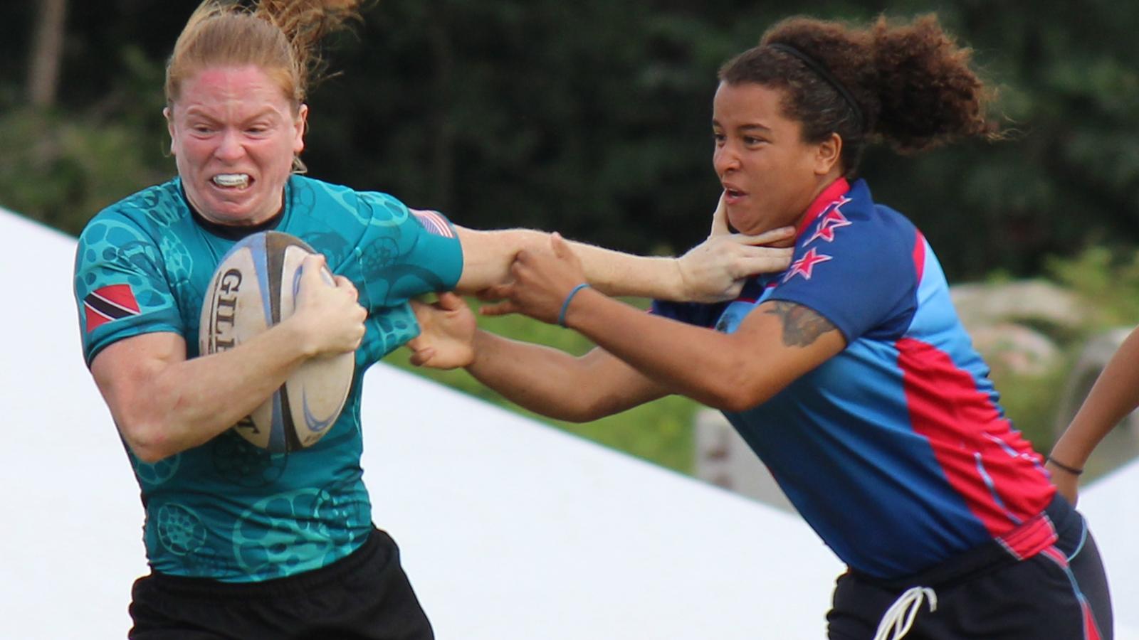 02 Sam Pankey stiffarm v Stars