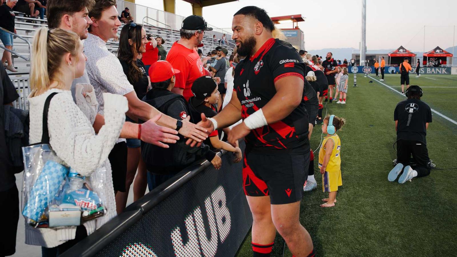 Tonga Kofe for the Utah Warriors. Photo Utah Warriors.Tonga Kofe for the Utah Warriors. Photo Utah Warriors.
