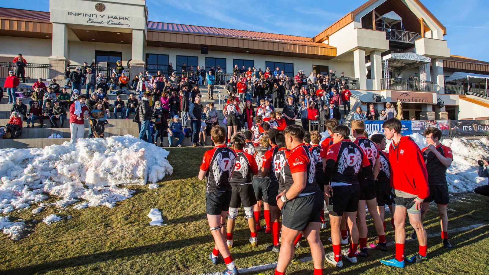 east hs co east celebrates with their fans at infinity park reid neureiter