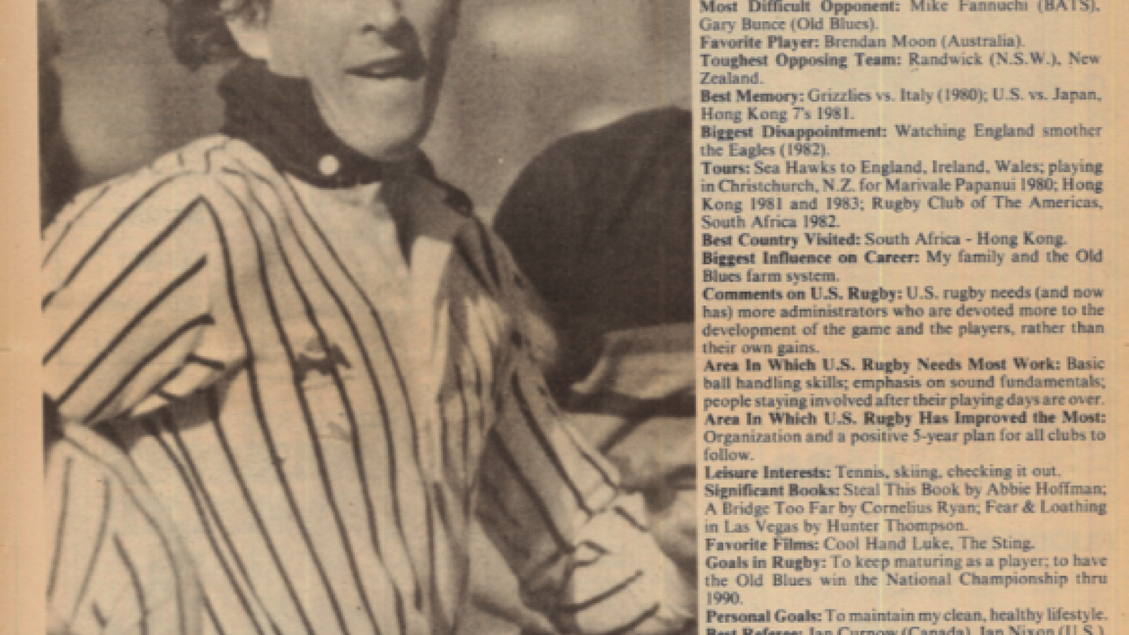 tim obrien profile 1983