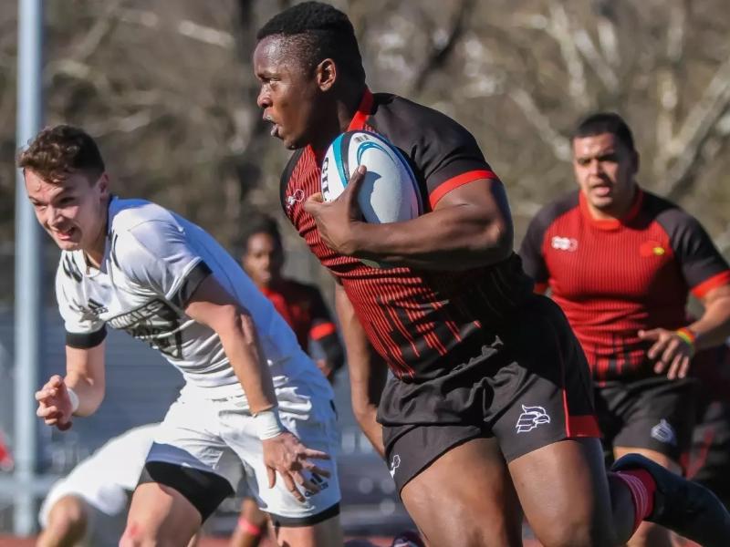 Alex Nyamunda from Wheeling nabbed the D1 NCR Player of the Year nod. Terry Hancock photo.