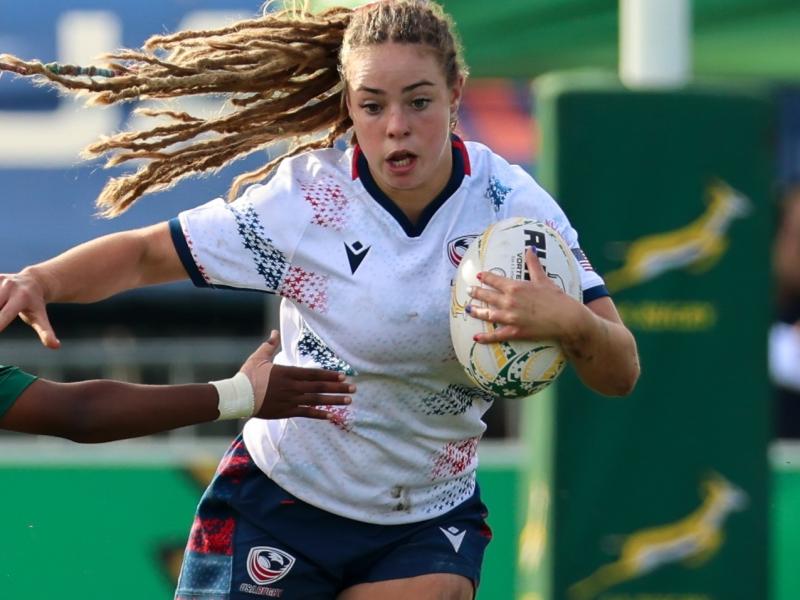 Bella Vogel for the USA U20s. Charmaine Sander photo.