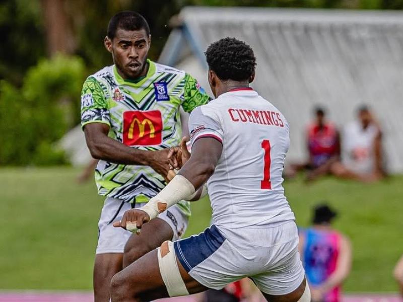 Aaron Cummings comes in on defense against McDonald's Friday Selects.