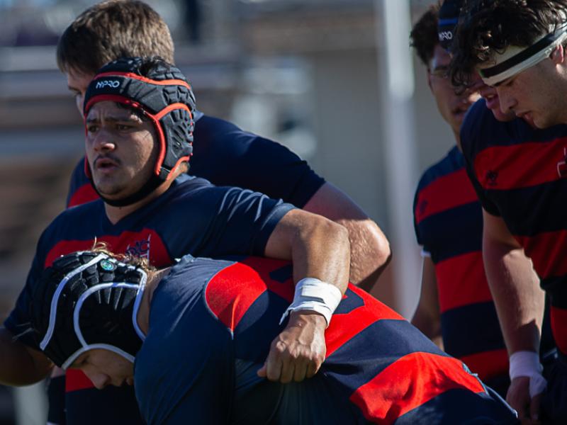 The Saint Mary's front row led the way Saturday. Photo J Dalton Photography.