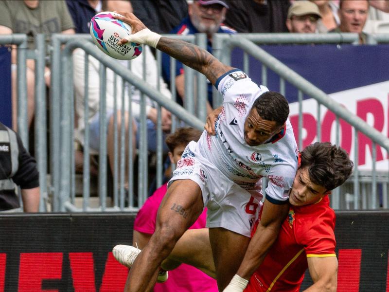 David Still III put all he had into the win over Spain. Photo Alex Ho for World Rugby.