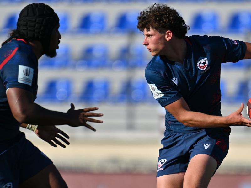 Jack Firebrace for USA U20s vs England U20s at 2026 JWC. Photo Levan Verdzeuli for World Rugby.
