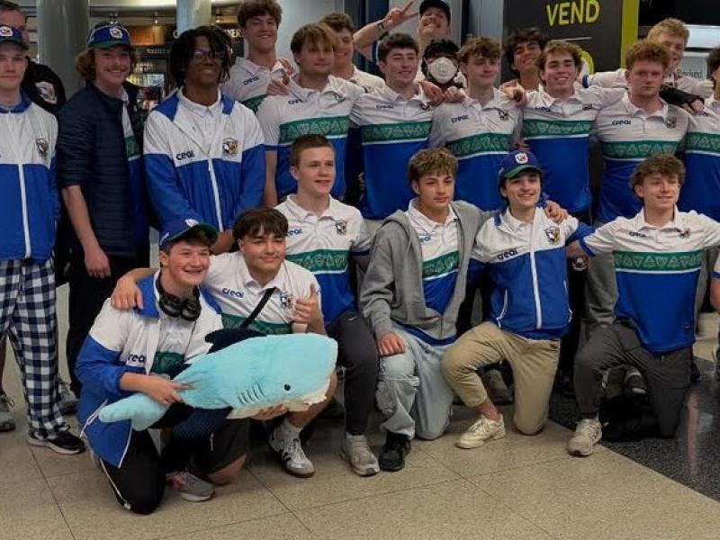 KC Jr. Blues team on their way to Ireland.