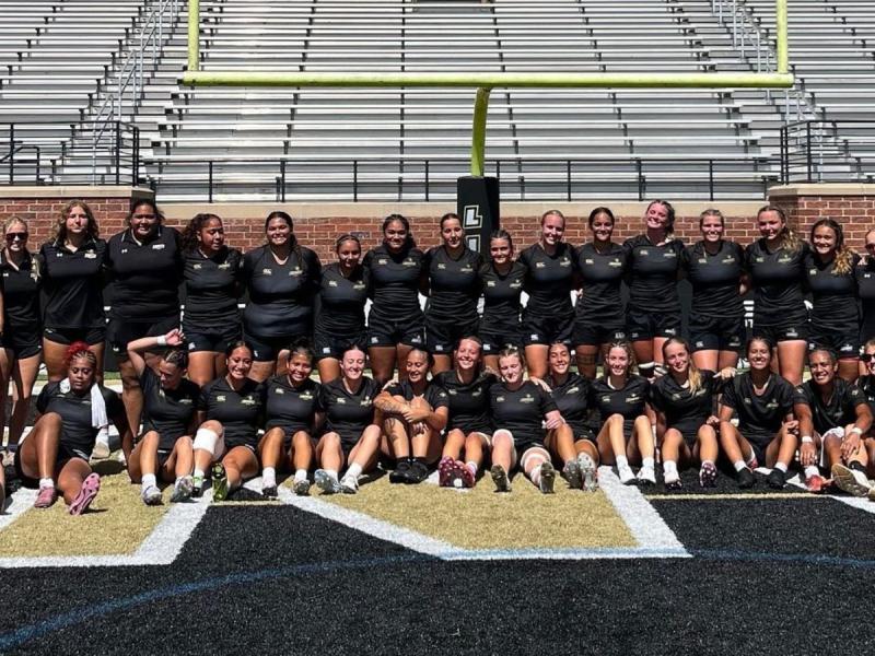 The Lindenwood women after they shut out Southern Nazarene.