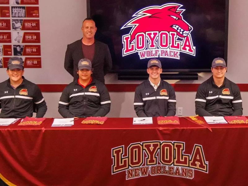 Loyola DOR Ryan Fitzgerald with his first five recruits back in October.