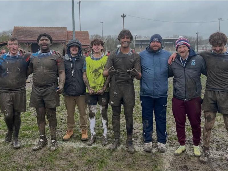 Mystic River gets muddy with Évreux AC Rugby in Évreux, France on tour with Irish Rugby Tours.