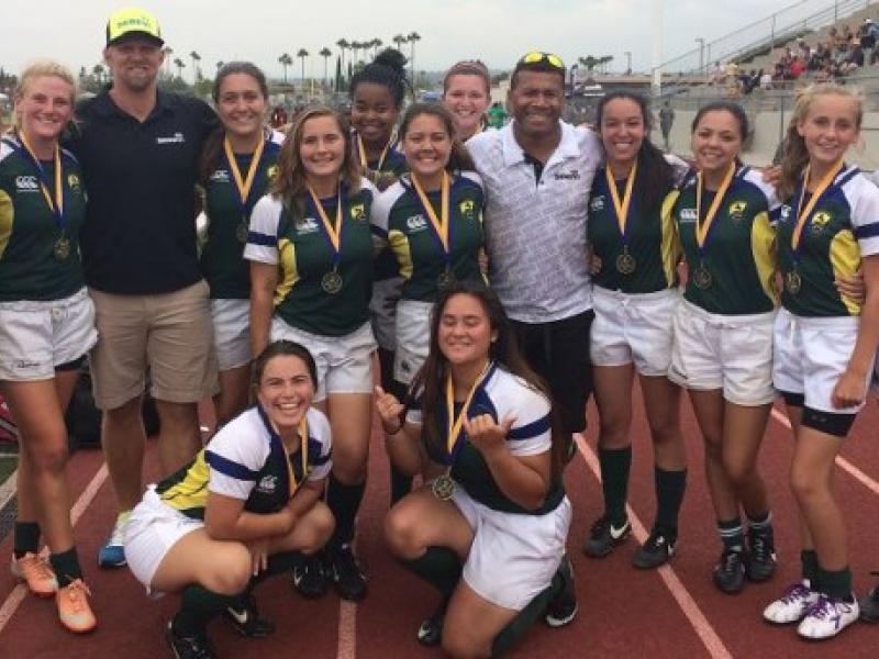 SoCal Girls U18 Champions with Hawkins and Serevi