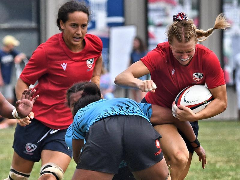USA vs Fiji in a scrimmage in the summer of 2025. Photo David Hughes.