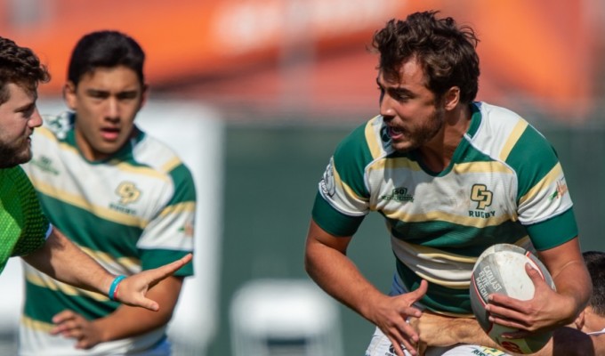 Patrick Madden in action for Cal Poly. David Barpal photo.