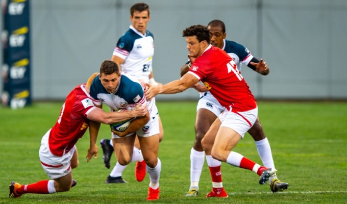 Bryce Campbell (with ball, Marcel Brachet (at right) and AJ MacGInty all return to the USA team. David Barpal photo.
