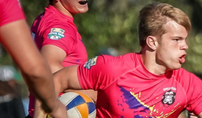 Gorilla Rugby at the 2019 Tropical 7s. Lisa Schlager photo.