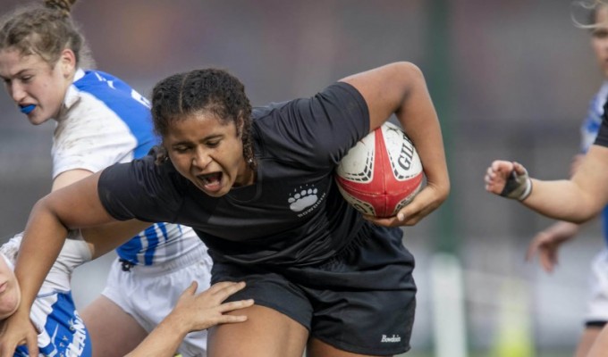 Bowdoin captain Ashlynn Autrey. was a force. Mark Washburn photo.