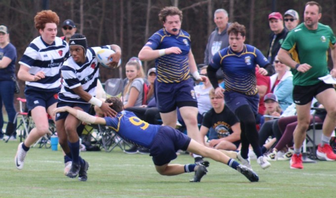 Charlotte Cardinals against Neuqua at the Carolina Ruggerfest. Alex Goff photo.